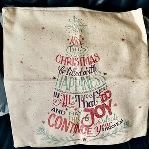 Festive Christmas Tree Pillow Cover
